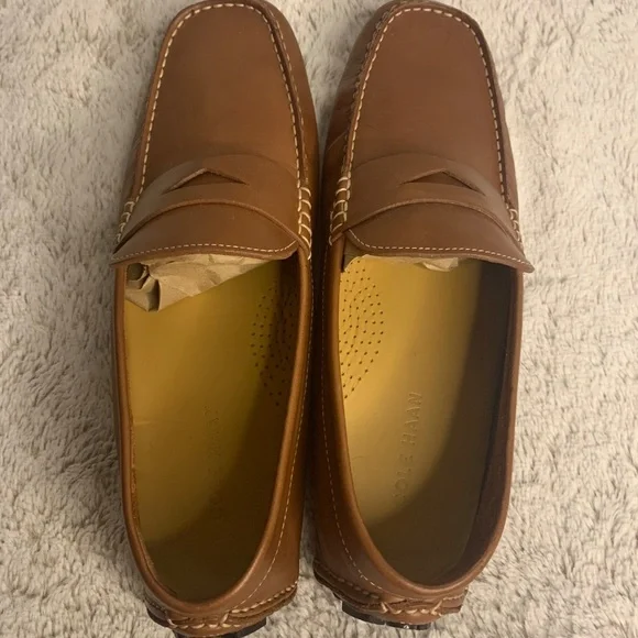 Cole Haan Men's Howland Brown Leather Driving Loafers – Size 10